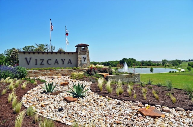 3227 Drago Dr, Round Rock, TX 78665 - community sign with a water view