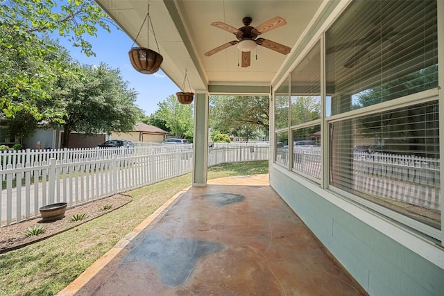 206 Skinner, Kyle, TX 78640 - view of patio / terrace with a ceiling fan