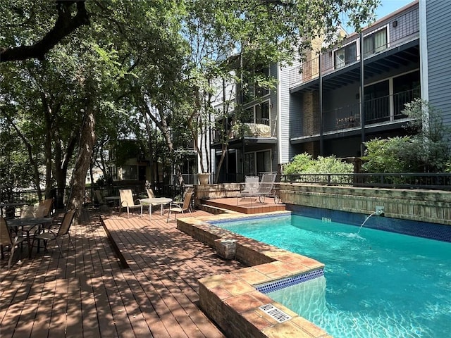 606 W Lynn St Unit 16, Austin, TX 78703 - view of swimming pool featuring a deck