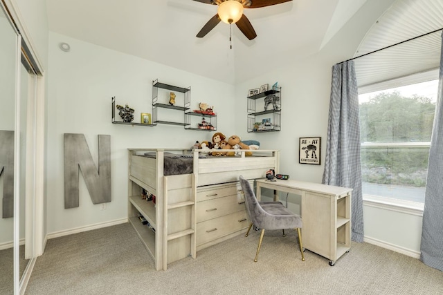 5801 Fox Chapel Dr, Austin, TX 78746 - office with ceiling fan, light colored carpet, and baseboards