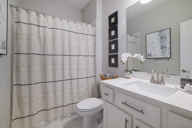 132 Lockhart Dr, Liberty Hill, TX 78642 - bathroom with marble finish floors, toilet, vanity, and a shower with curtain