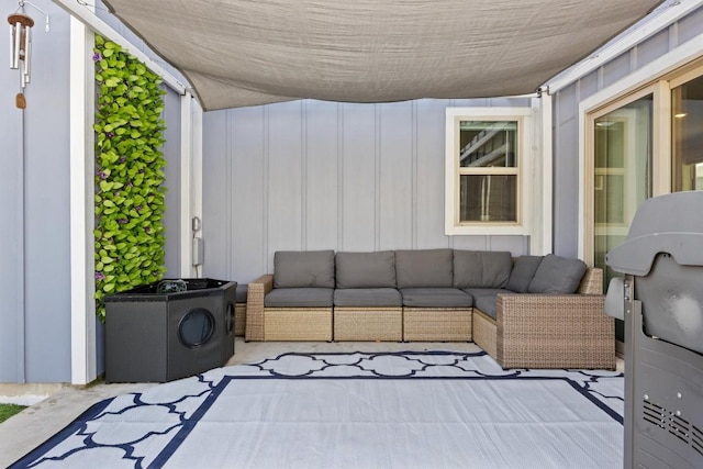 7818 Moody Bnd, Austin, TX 78744 - view of patio with an outdoor living space