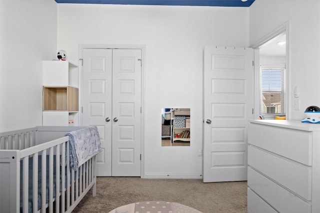 7818 Moody Bnd, Austin, TX 78744 - carpeted bedroom featuring a crib