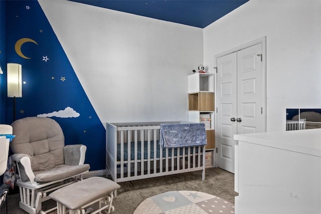 7818 Moody Bnd, Austin, TX 78744 - bedroom with carpet flooring, a nursery area, and a closet