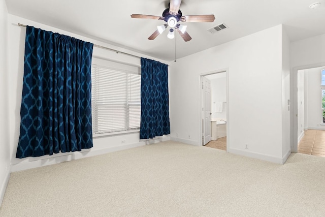 14812 Avery Ranch Blvd Unit 72, Austin, TX 78717 - unfurnished bedroom featuring carpet flooring, baseboards, a ceiling fan, and ensuite bath