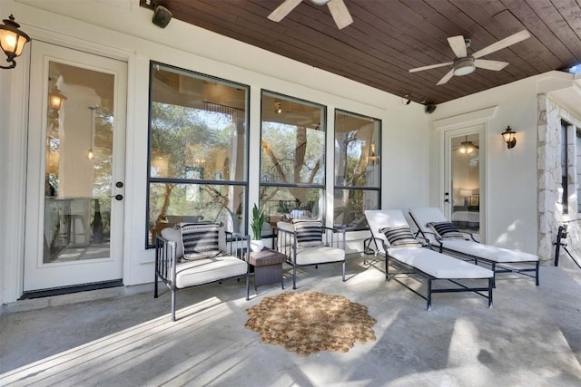 13601 Montview Dr, Austin, TX 78732 - view of patio featuring ceiling fan