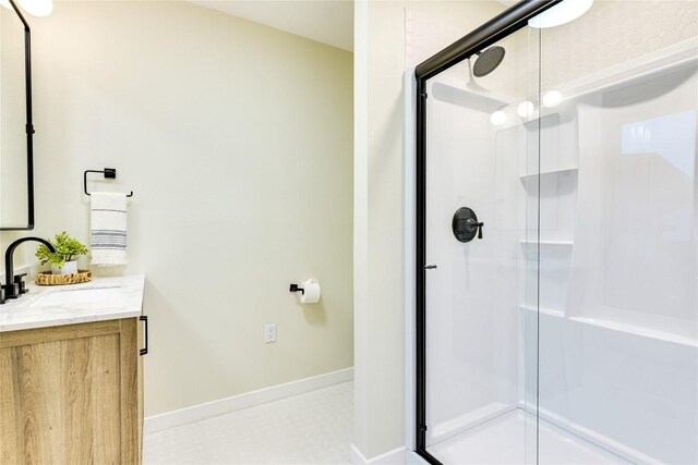5904 Hudson Bend Rd, Austin, TX 78734 - bathroom with a stall shower and vanity