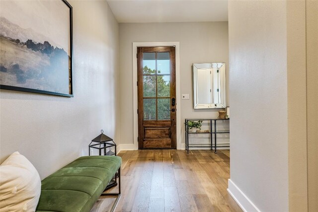 5904 Hudson Bend Rd, Austin, TX 78734 - entryway with hardwood / wood-style floors and baseboards