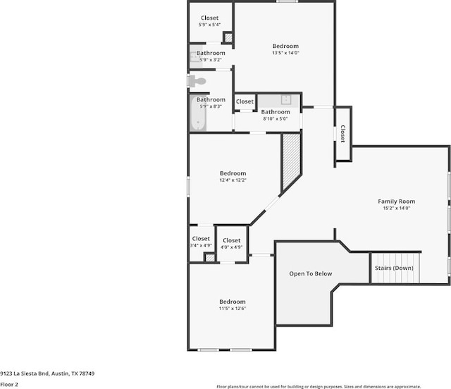 9123 La Siesta Bnd, Austin, TX 78749 - floor plan / room layout