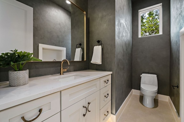 5615 Shoalwood Ave, Austin, TX 78756 - bathroom with vanity, toilet, and baseboards