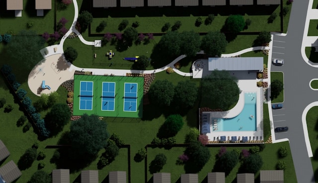 838 Nadal Path, Round Rock, TX 78664 - bird's eye view of a pool area