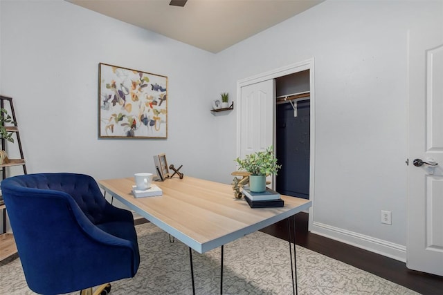 114 Mcbride Ln, Cedar Park, TX 78613 - home office featuring wood finished floors and baseboards