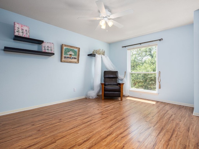 2009 Saint Andrews Dr, Round Rock, TX 78664 - unfurnished room with light wood-style flooring and a ceiling fan