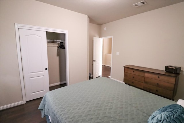 3707 Tall Cedars Rd, Cedar Park, TX 78613 - bedroom featuring dark wood-style floors and a closet