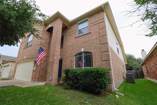 3707 Tall Cedars Rd, Cedar Park, TX 78613 - view of front of house with brick siding, concrete driveway, and a garage