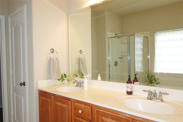3707 Tall Cedars Rd, Cedar Park, TX 78613 - full bath featuring a stall shower and double vanity