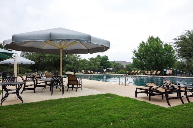3707 Tall Cedars Rd, Cedar Park, TX 78613 - community pool featuring a patio area and a yard