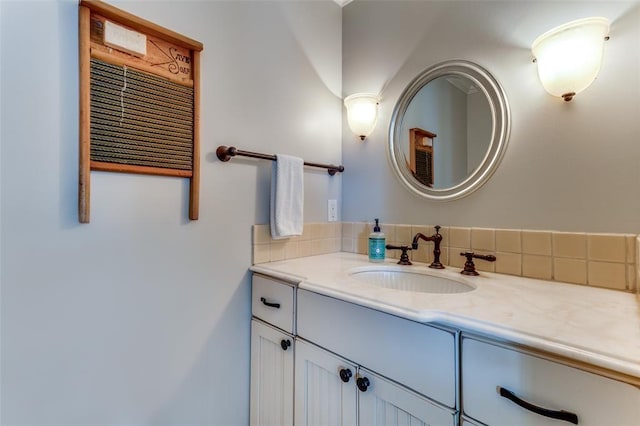 2113 Brooklyn St, Austin, TX 78704 - bathroom with vanity and backsplash