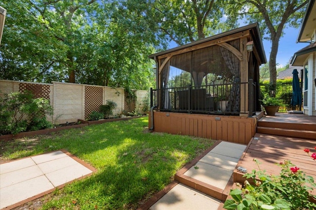509 Oak Park Dr, Round Rock, TX 78681 - view of yard featuring a deck and a gazebo