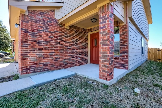 9001 China Rose Dr, Austin, TX 78724 - property entrance with brick siding