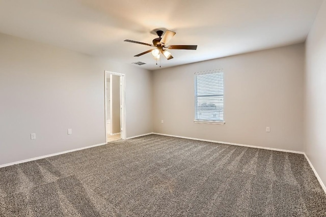 9001 China Rose Dr, Austin, TX 78724 - carpeted spare room featuring a ceiling fan and baseboards