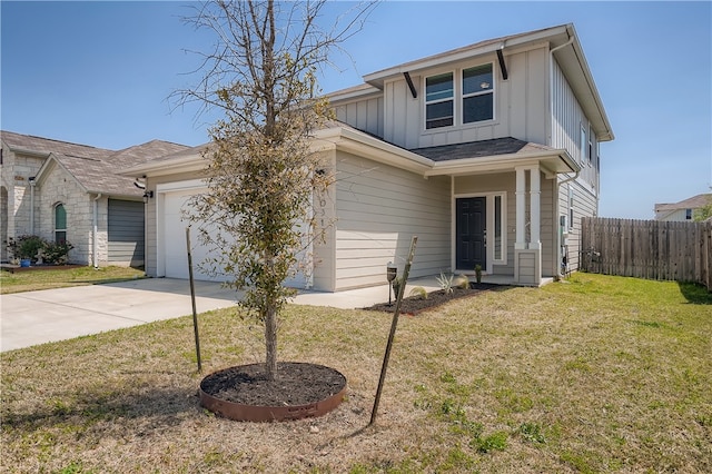 10317 Laurie Ln, Austin, TX 78747 - view of front of home featuring board and batten siding, a garage, and concrete driveway