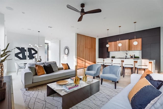 2807 Garwood St, Austin, TX 78702 - living area with ceiling fan