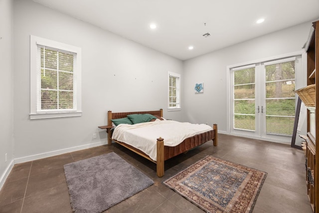 10805 Flashpoint Ct, Austin, TX 78736 - bedroom featuring access to exterior, recessed lighting, and baseboards