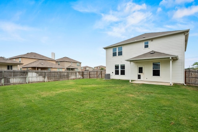 128 Rock Nettle, New Braunfels, TX 78130 - rear view of house featuring central air condition unit and a patio