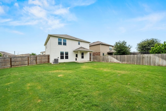 128 Rock Nettle, New Braunfels, TX 78130 - rear view of property featuring central AC unit and a patio