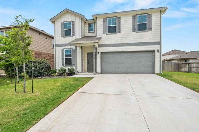 128 Rock Nettle, New Braunfels, TX 78130 - traditional-style home featuring an attached garage, concrete driveway, and board and batten siding