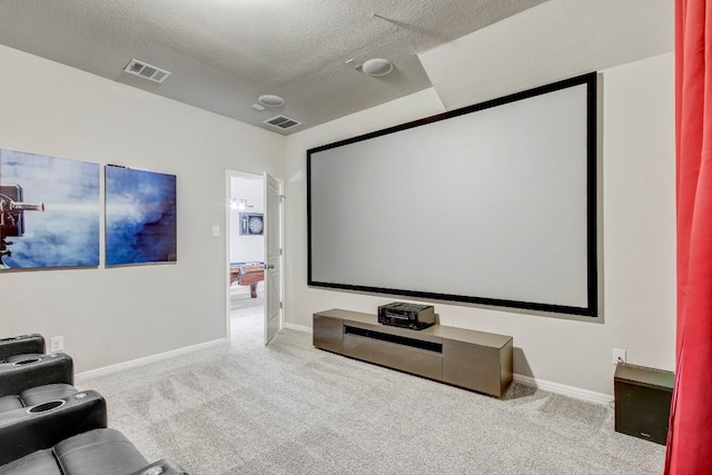 17101 Borromeo Ave, Pflugerville, TX 78660 - carpeted home theater room featuring a textured ceiling and baseboards