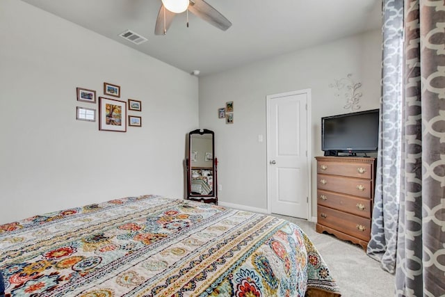 17101 Borromeo Ave, Pflugerville, TX 78660 - bedroom featuring light colored carpet and ceiling fan