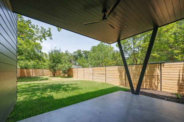 4506 Clawson Rd Unit 1, Austin, TX 78745 - view of yard with a patio and a ceiling fan