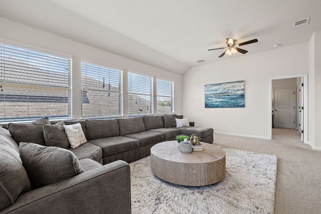 2313 Legend Hill Dr, Leander, TX 78641 - living area featuring ceiling fan and light colored carpet