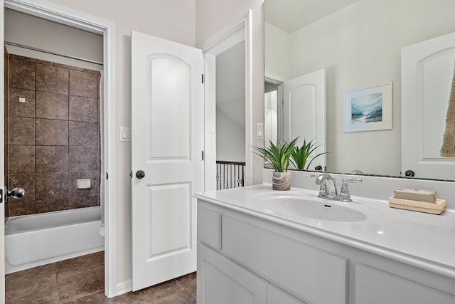 2313 Legend Hill Dr, Leander, TX 78641 - full bath with vanity, bathtub / shower combination, and tile patterned floors