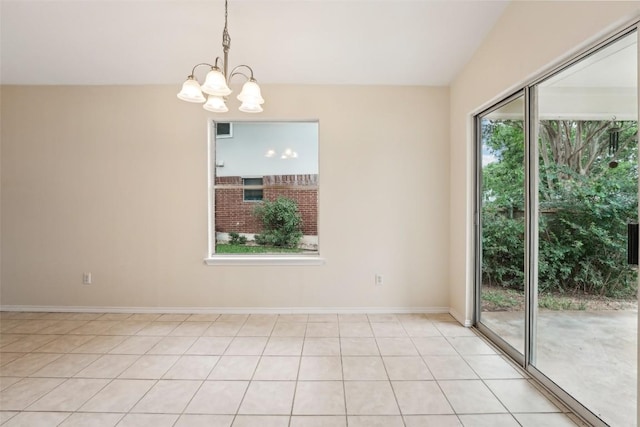 11201 Canterbury Tales Ln, Austin, TX 78748 - unfurnished room with a chandelier and baseboards