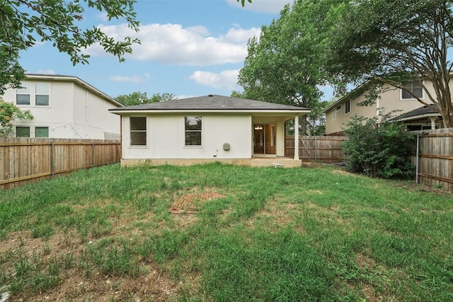 11201 Canterbury Tales Ln, Austin, TX 78748 - rear view of property with a patio area and stucco siding