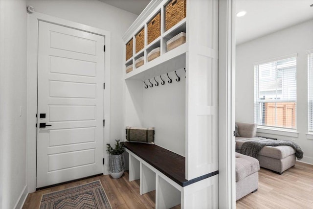 8904 Apogee Blvd, Austin, TX 78744 - mudroom with light wood finished floors and baseboards