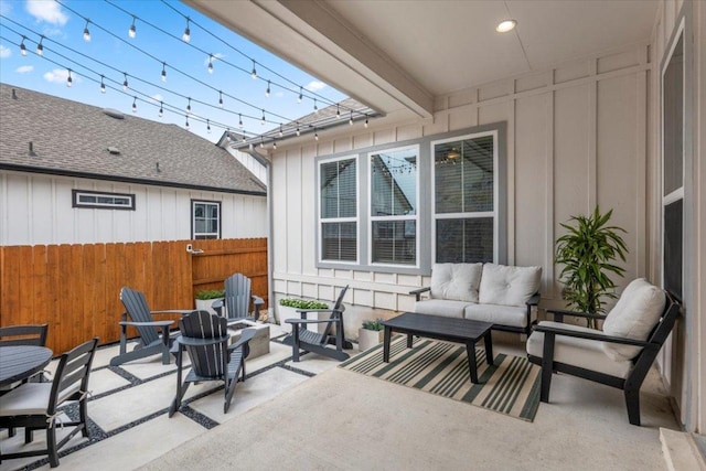 8904 Apogee Blvd, Austin, TX 78744 - view of patio / terrace featuring outdoor lounge area