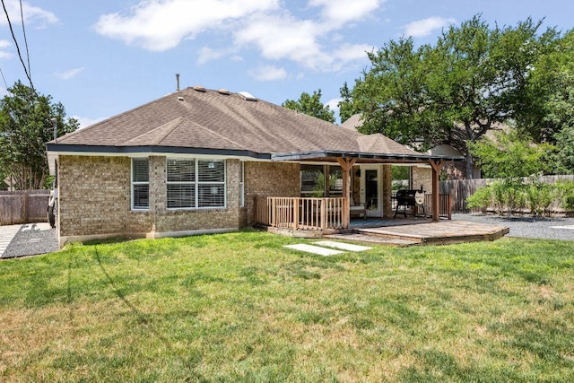 3712 Sawmill Dr, Austin, TX 78749 - back of property featuring brick siding and roof with shingles