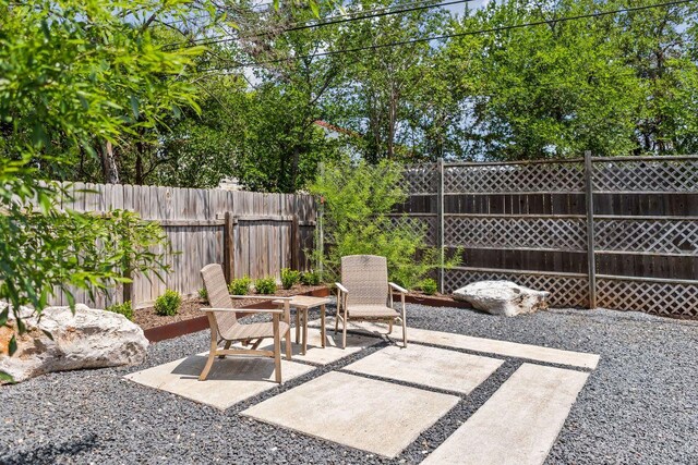 3712 Sawmill Dr, Austin, TX 78749 - fenced backyard with a patio area
