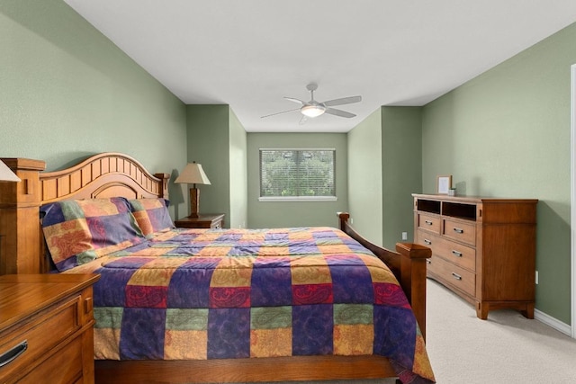 400 S Sledge St, Kyle, TX 78640 - carpeted bedroom with baseboards and ceiling fan