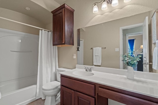3517 Shellcastle Ln, Round Rock, TX 78681 - bathroom with vanity, shower / bath combination with curtain, and tile patterned flooring
