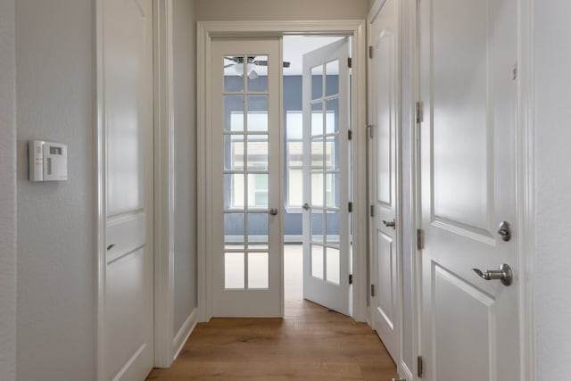 3324 Venezia Vw, Leander, TX 78641 - doorway to outside with french doors and light wood finished floors