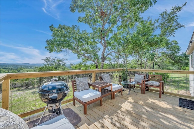 7500 Muleshoe Bend Trl, Marble Falls, TX 78654 - wooden deck featuring area for grilling