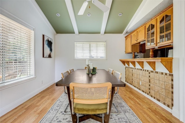 1505 Wheless Ln, Austin, TX 78723 - dining room featuring ceiling fan and light wood finished floors