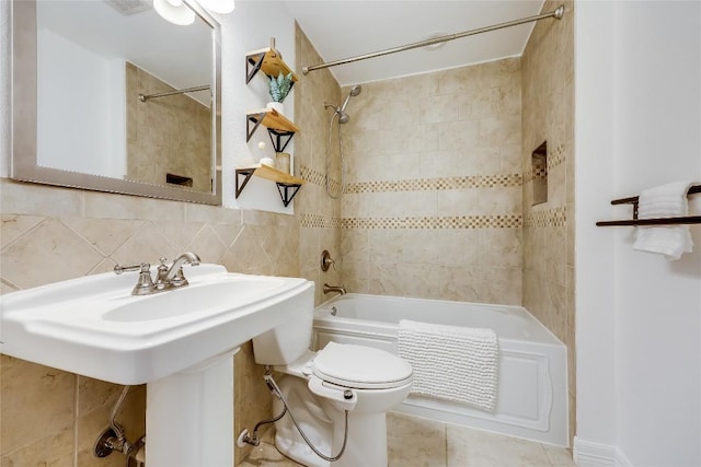 1505 Wheless Ln, Austin, TX 78723 - full bathroom featuring shower / bathtub combination and tile patterned floors