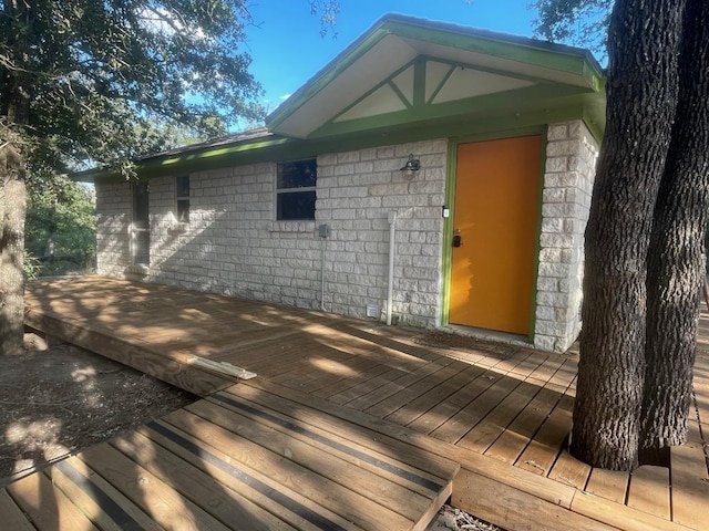 309 Stolle Ln, Flatonia, TX 78941 - view of wooden deck