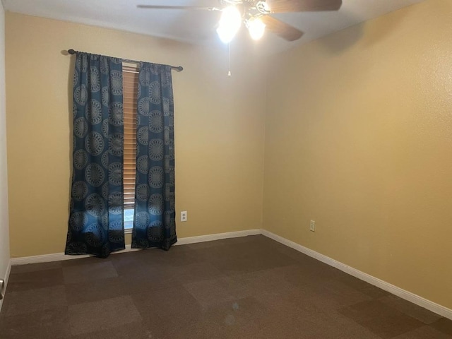 309 Stolle Ln, Flatonia, TX 78941 - carpeted empty room with a ceiling fan and baseboards